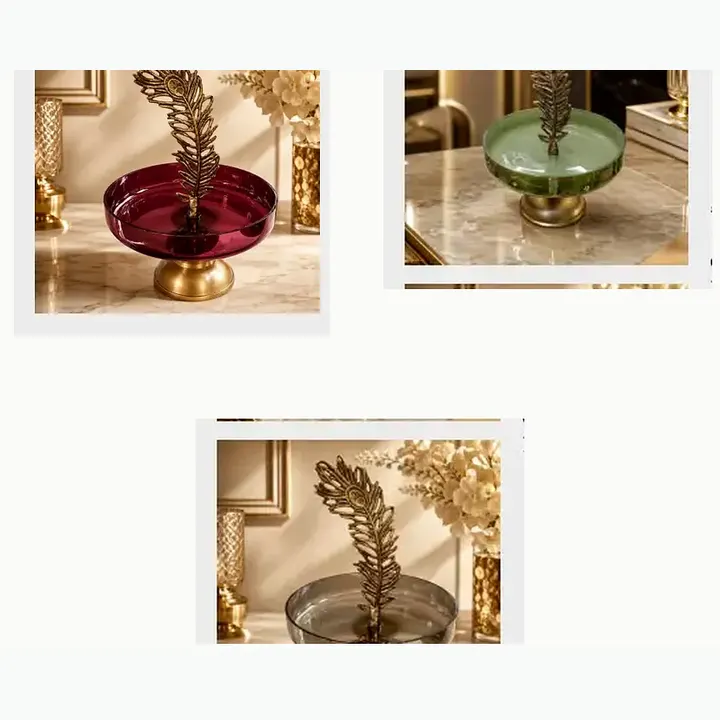 Feather Décor Tray