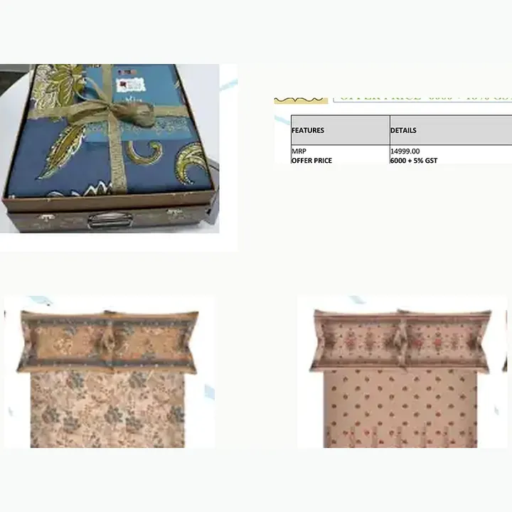 Ritu Kumar Dohar & Bedsheet Set