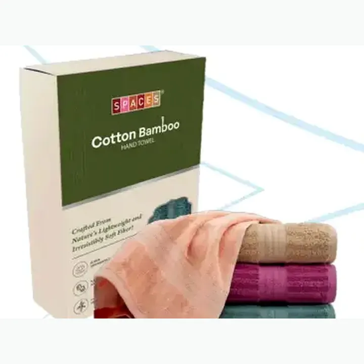Cotton Bamboo Hand Towel Set of 2