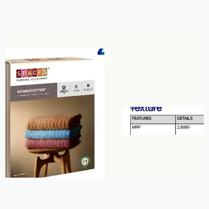 Hygro Cotton Texture Bath Towel detail