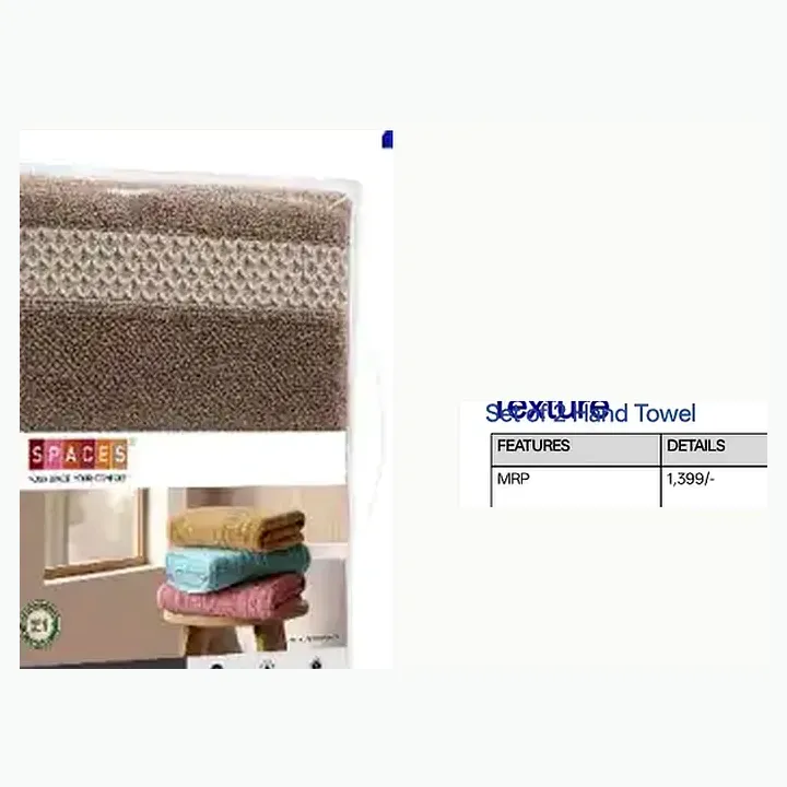Hygro Cotton Texture Set of 2 Hand Towel detail