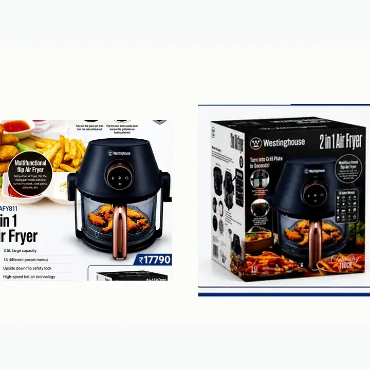 Wkafy811 2 in 1 (r) — 3.5l Digtal Multifunctional Flip Air Fryer